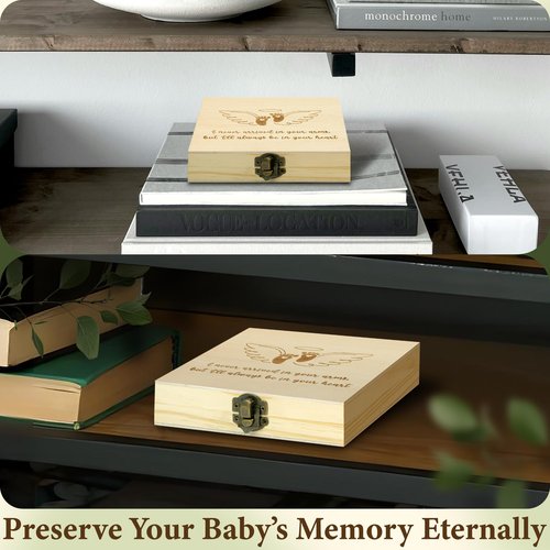 Woodamore Miscarriage Gifts for Mothers - Miscarriage Memorial Box, Infant Loss Memorial Gifts, Loss of Baby Sympathy Gifts, Angel Baby Memorial Gift, Miscarriage Keepsake for Mom
