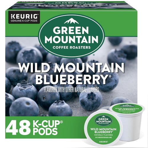 Green Mountain Coffee Wild Mountain Blueberry K-Cup Pods - Light Roast, 48 Count (2 Boxes of 24 Pods)