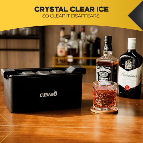 Clear Ice Ball Maker for Whiskey & Cocktails | 8 Large 2" Crystal Clear Ice Spheres | Premium Hard Shell Directional Freezing Mold + Freezer Bag | Slow‑Melt Ice Balls by CUBARO