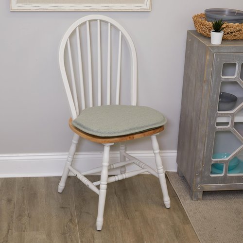 Klear Vu Gripper Omega Non-Slip Windsor Chair Cushions with Skid-Proof Seat Pad for Dining Room, Kitchen, and Office Use, 16x15 Inches, 4 Count (Pack of 1), Spa