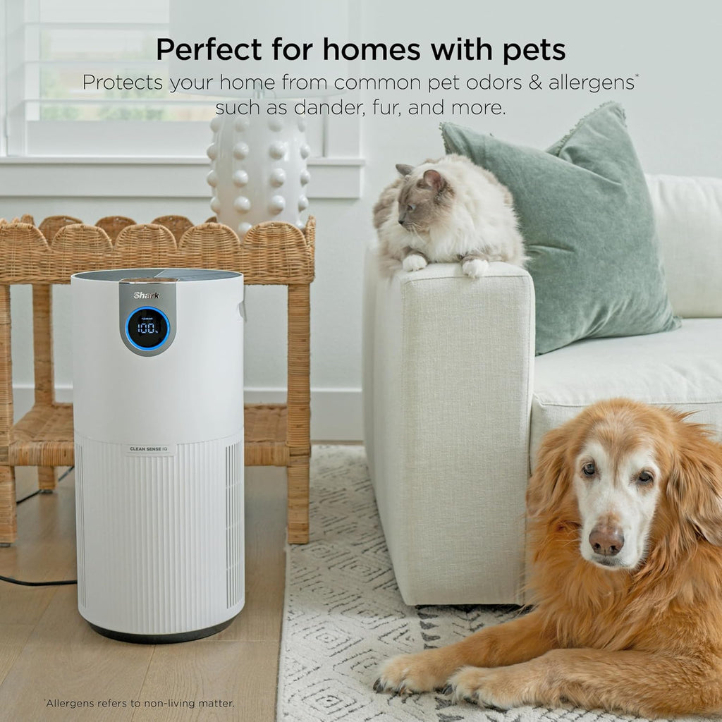 Shark Air Purifier - HEPA Filter with Clean Sense Technology for Large Rooms up to 1000 Sq Ft | Captures 99.98% of Allergens