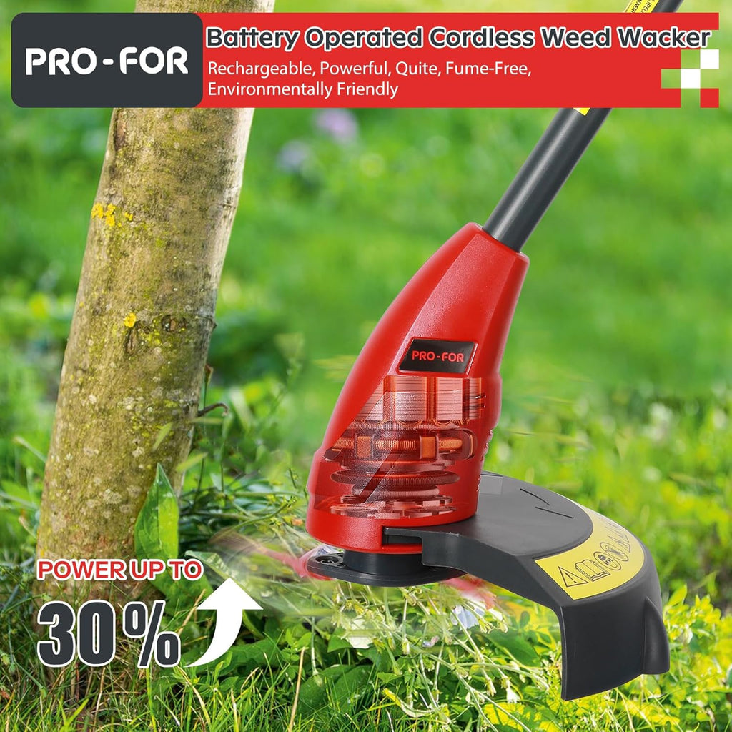 Skiennix 20V Cordless Electric Weed Trimmer - Lightweight, Battery Powered with Charger Included