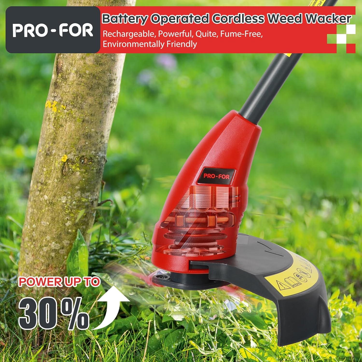 Skiennix 20V Cordless Electric Weed Trimmer - Lightweight, Battery Powered with Charger Included