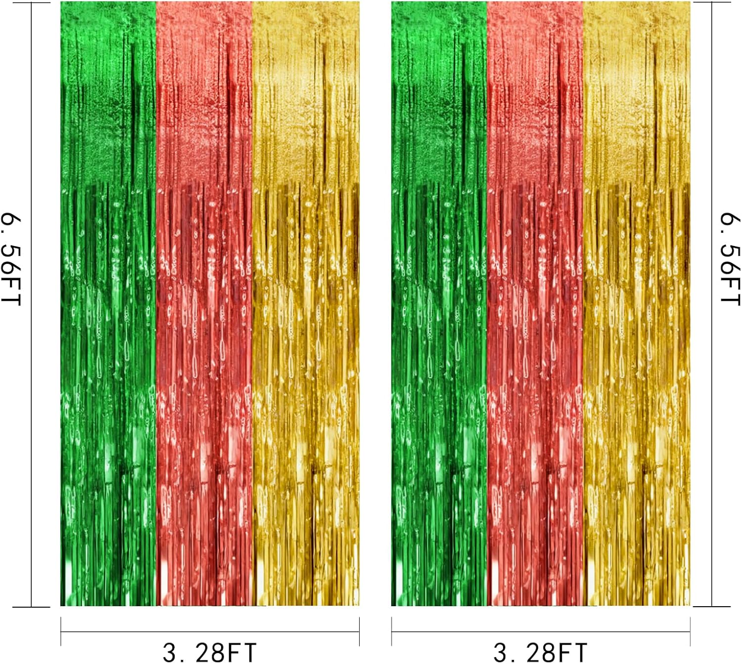 Skiennix Hawaii Party Backdrop - Vibrant Summer Streamers & Foil Fringe Curtains | 10 Pack for Celebrations