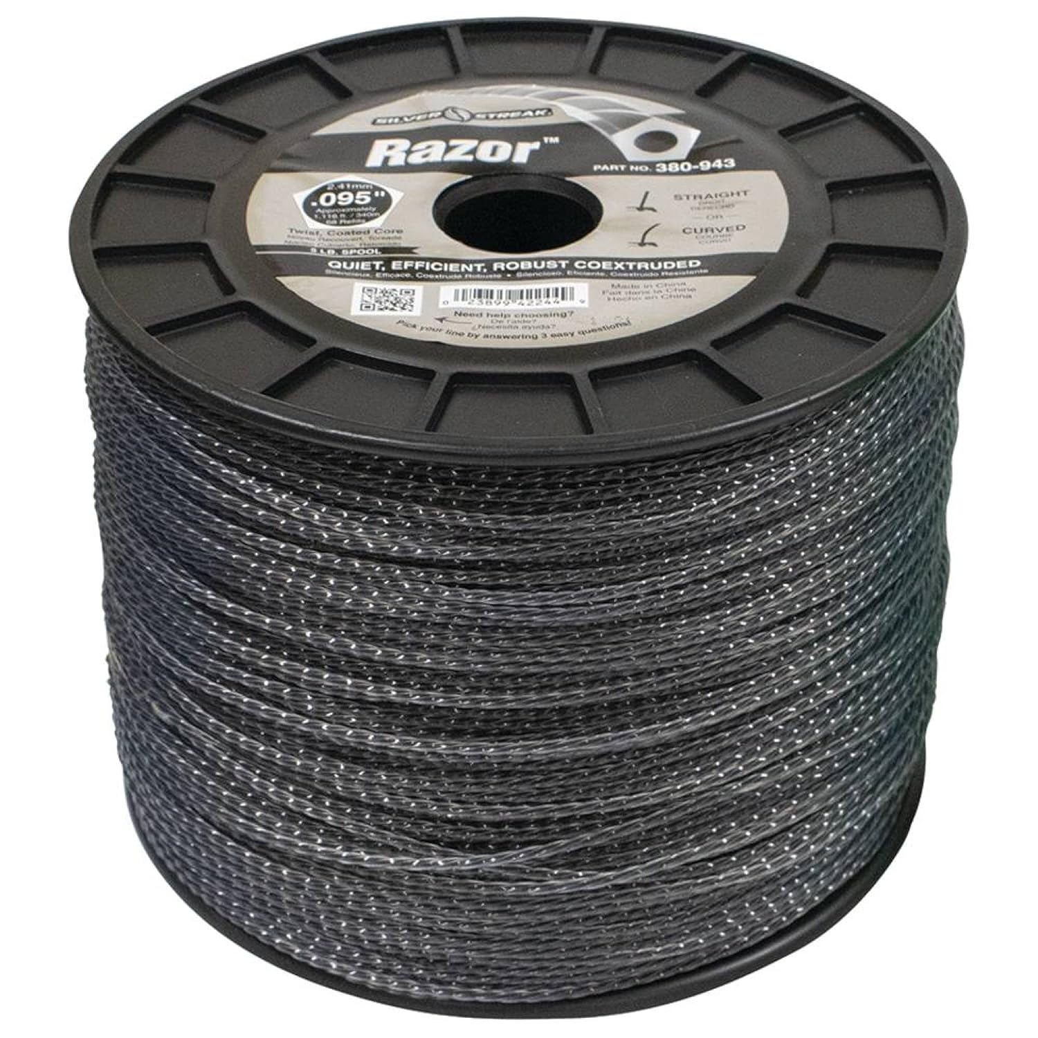Stens Silver Streak Razor Trimmer Line - .095" Diameter | 5 lb. Spool for Efficient Trimming