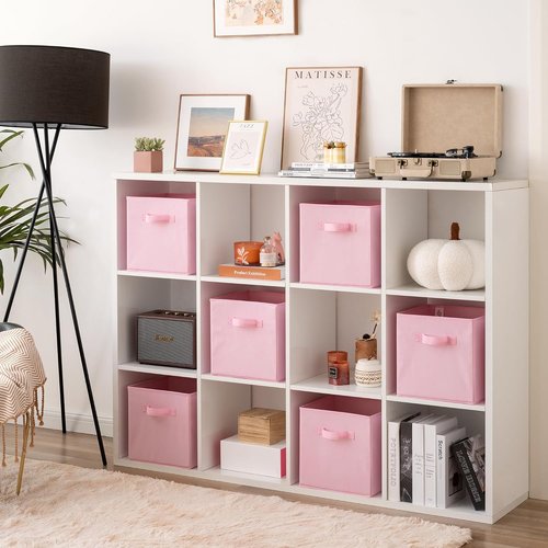 Granny Says Cube Storage Bins - 6-Pack with Hanging Organizer for Efficient Space Saving