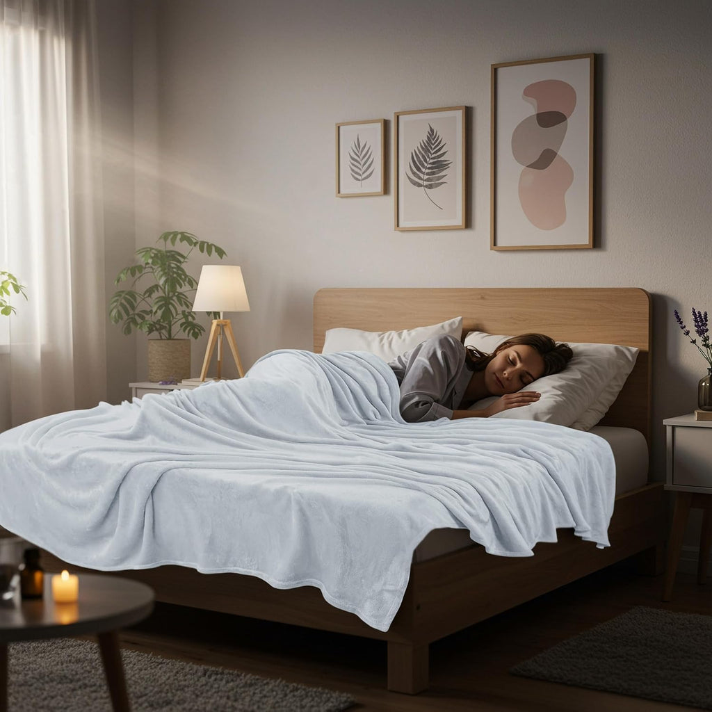 Utopia Bedding Fleece Blanket - Ultra Soft King Size Light Grey (90x102 Inches) | Cozy All-Season Microfiber Decor