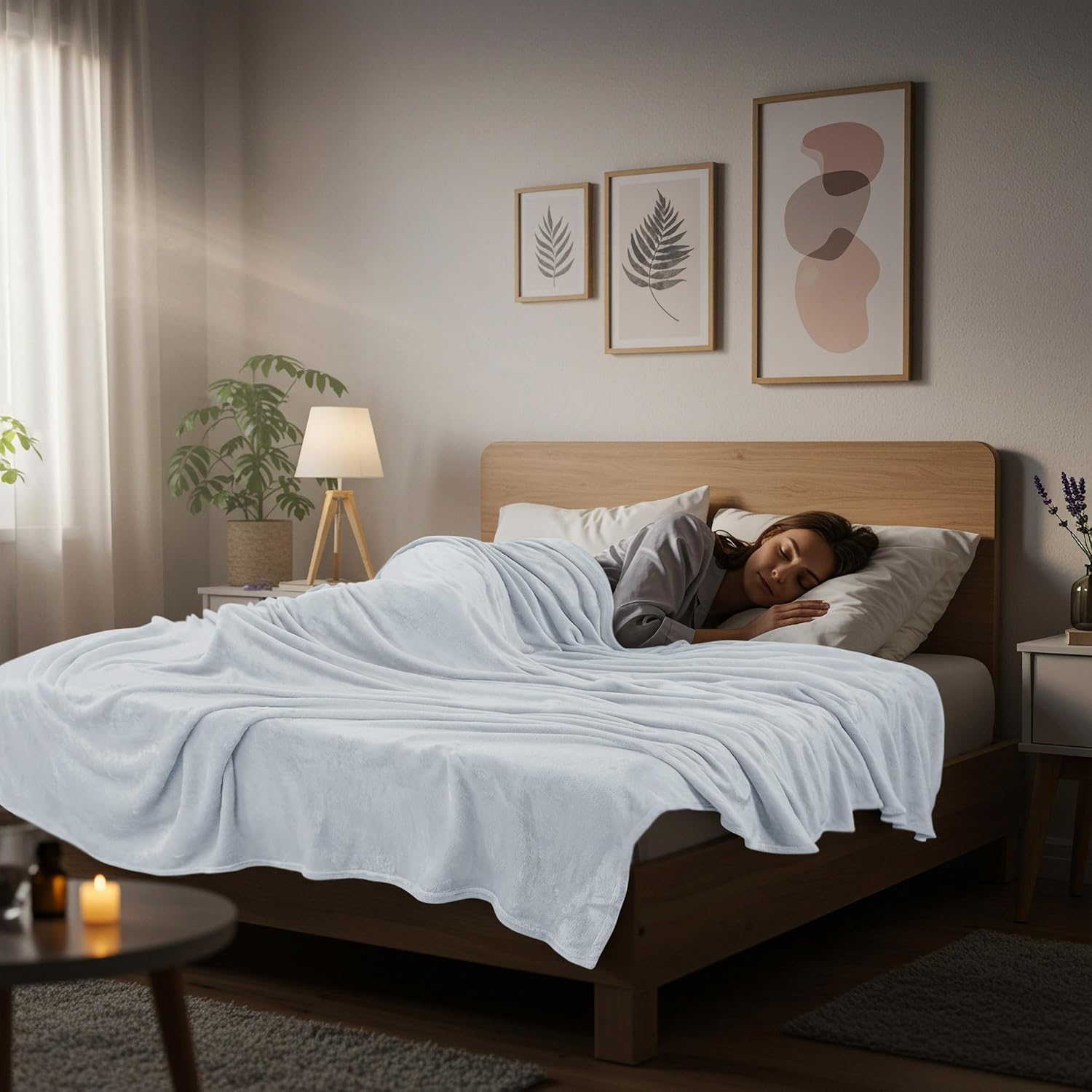 Utopia Bedding Fleece Blanket - Ultra Soft King Size Light Grey (90x102 Inches) | Cozy All-Season Microfiber Decor