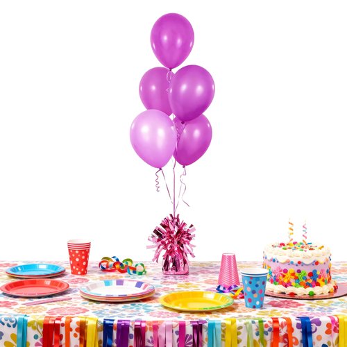 Moretreat Balloon weights, 12 pieces, aluminum foil, suitable for birthday parties, gatherings, weddings, dinners and other occasions, weight 0.36lb (Pink)