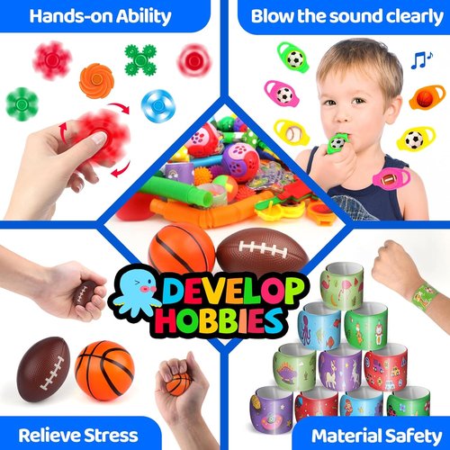 Amy&Benton 200PCS Party Favors for Kids | Fun Goodie Bag Stuffers & Classroom Prizes