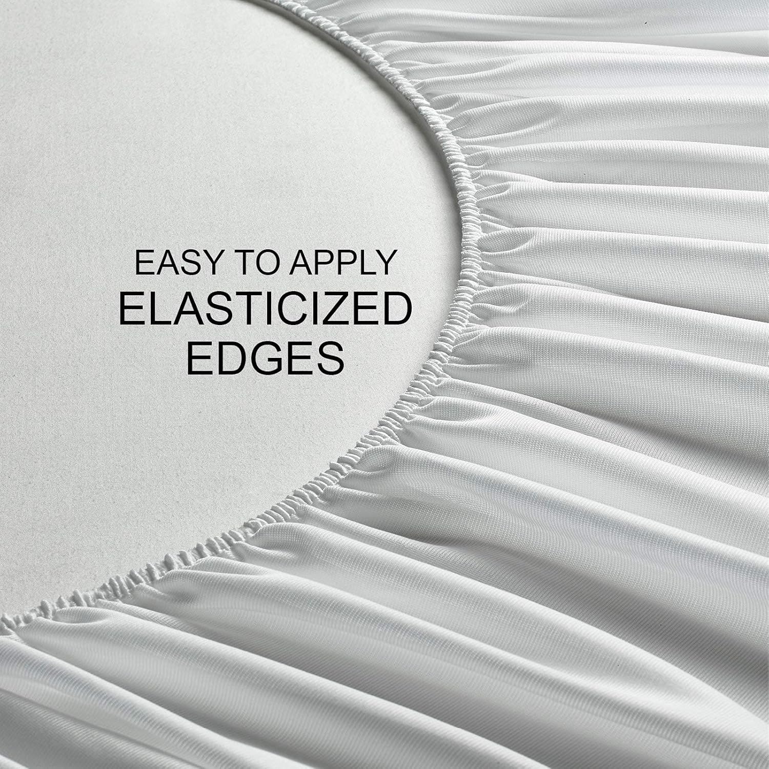 PURE BAMBOO Queen Mattress Protector - Waterproof & Breathable Viscose Cover, Noiseless & Stain-Resistant