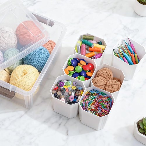 Citylife 17 QT Clear Plastic Storage Bins - Stackable Multipurpose Organizers with Lids | 4 Pack