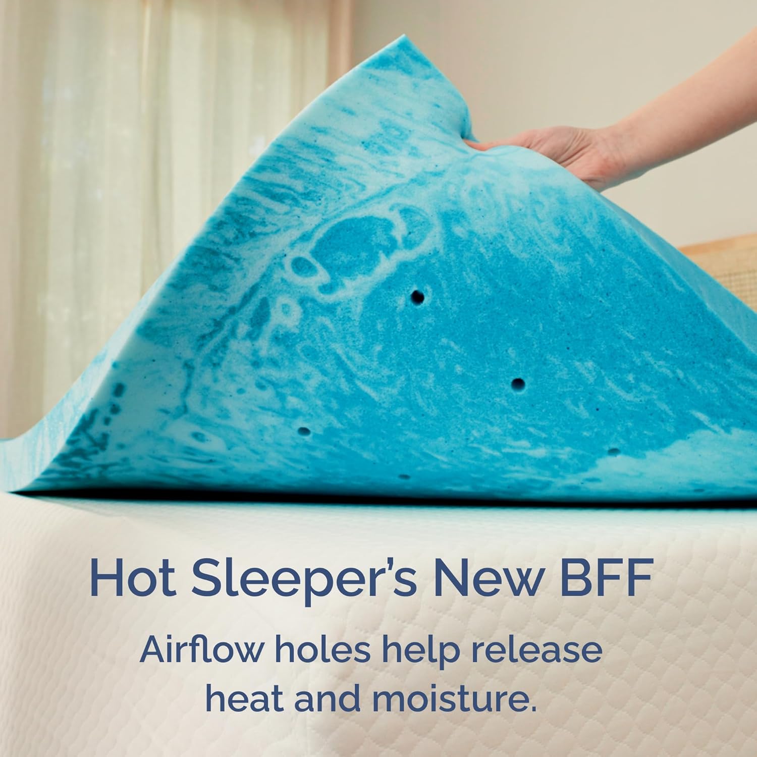 Queen Memory Foam Mattress Topper by [Brand Name] - Cooling Gel Infused for Pressure Relief & Pain-Free Sleep - CertiPUR-US & Oeko-TEX Certified