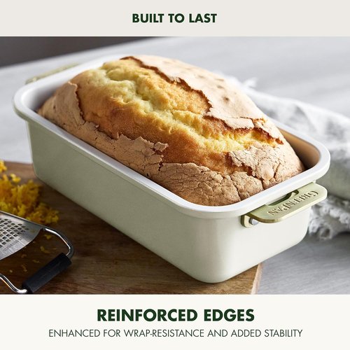 GreenPan Bakeware Set - 7 Piece Nonstick Ceramic Baking Sheets & Pans | PFAS & BPA Free, Cream