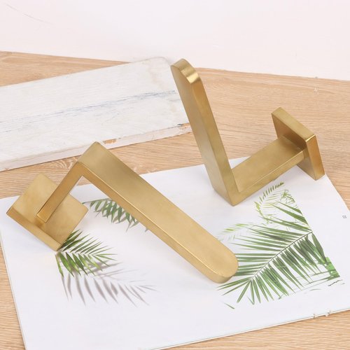 Groleca 2 Pack Metal Curtain Holdbacks Modern Curtain Tiebacks U Shaped Curtain Hooks for Wall Curtain Pull Backs Curtain Holders Curtain Tie Backs for Curtains (2, Gold)