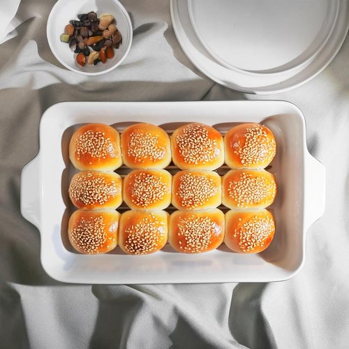 DOWAN 9x13-Inch Ceramic Casserole Dish - Large 4.2 Quart Baking Pan with Handles | Perfect for Lasagna & Casseroles