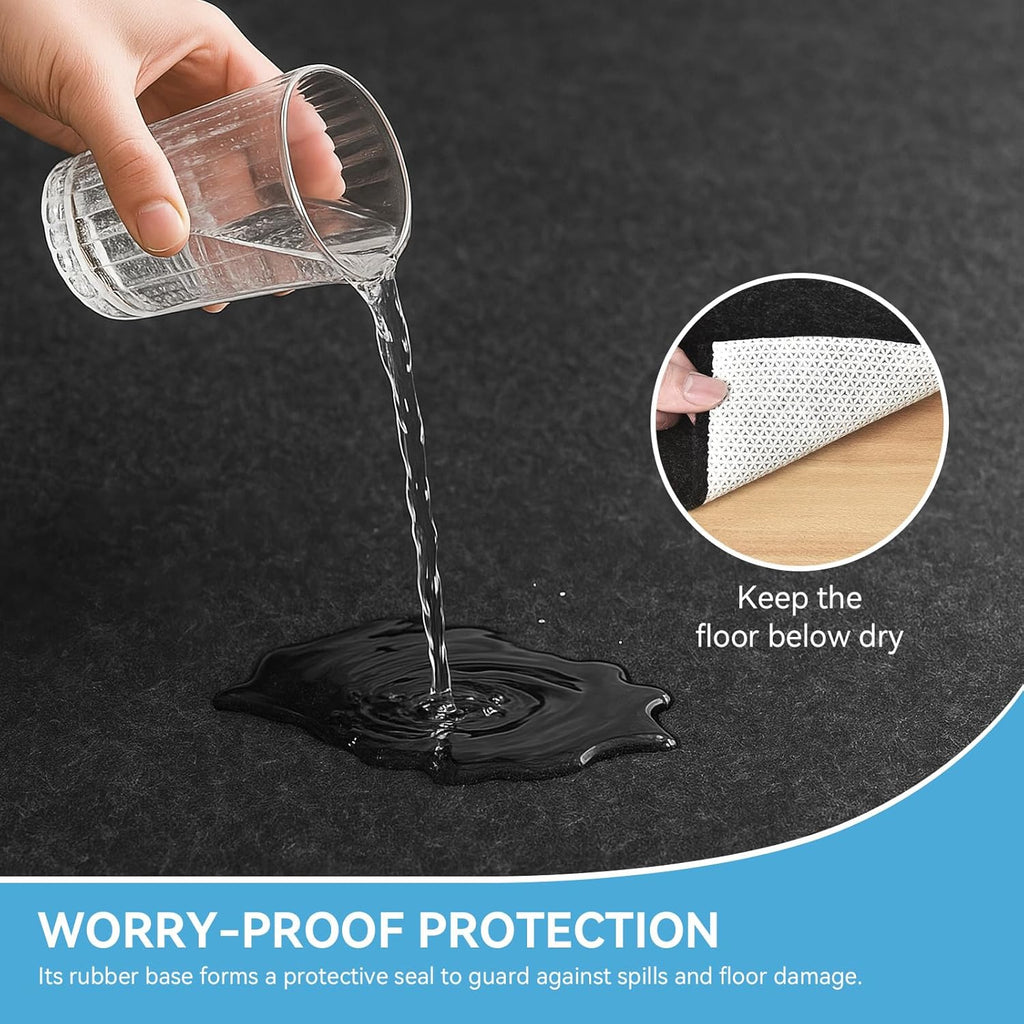 Warmstar Non-Slip Rug Pad - 100% Waterproof Felt for Hardwood Floors | 8x10 FT, 1/8” Thick, Secure Grip