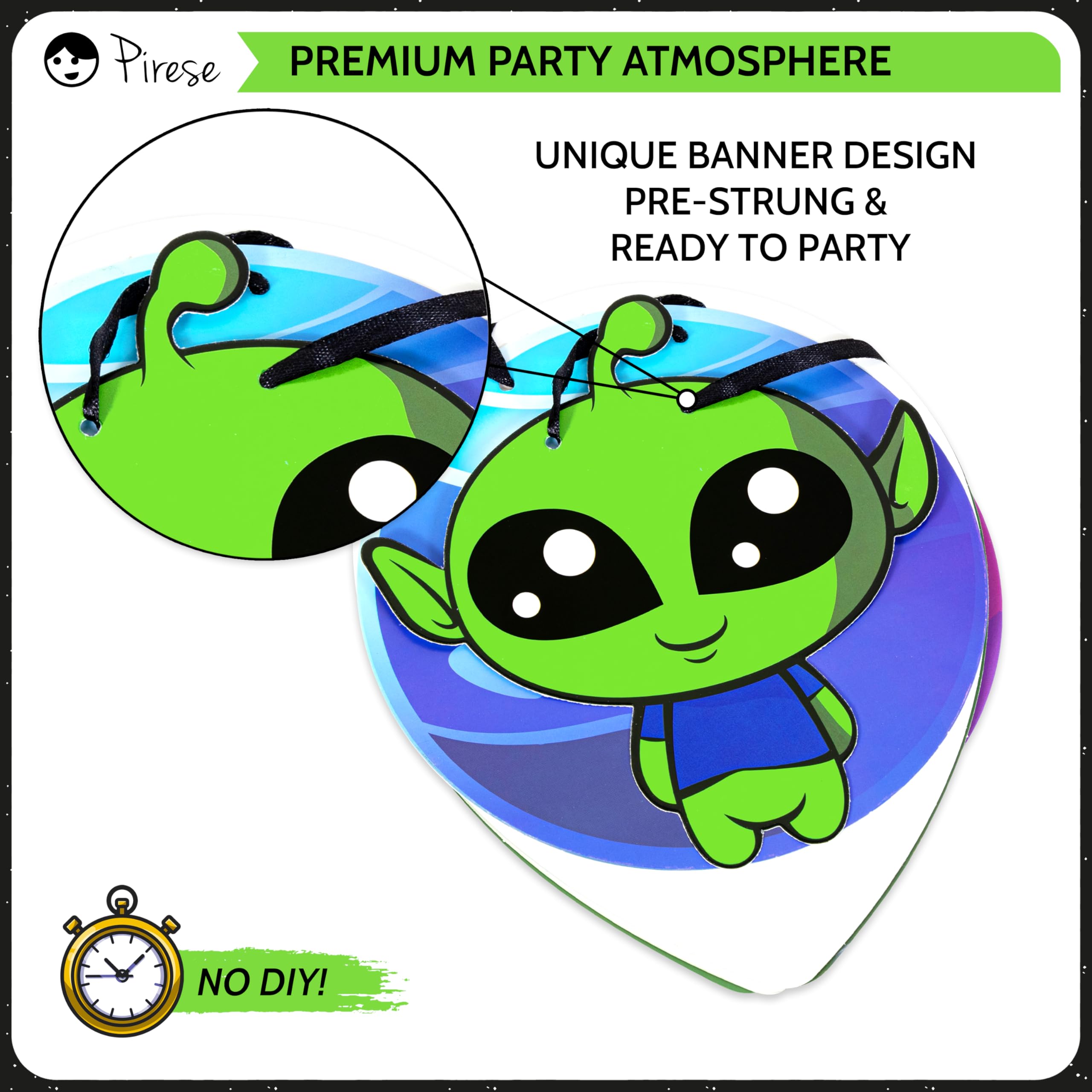 Pirese Alien Party Decorations, Alien Birthday Decorations, UFO Party Decorations | Space Birthday Decorations | Space Themed Party Decorations | Alien Birthday Banner | Alien Party Supplies | Area 51