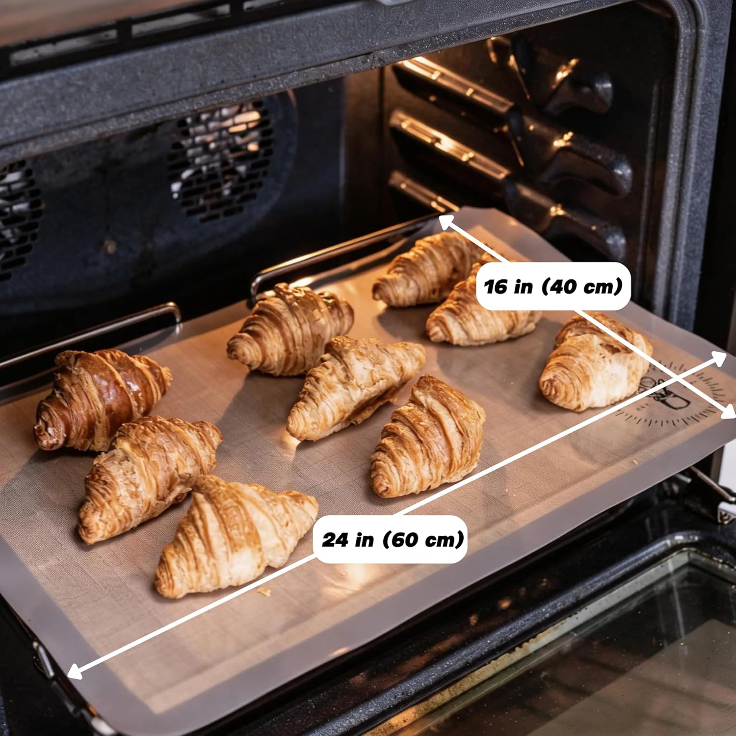 Silicone Baking Mats - Non-Stick Baking Sheet Liners | Oven Safe, 16 x 24 Inch, Pack of 2