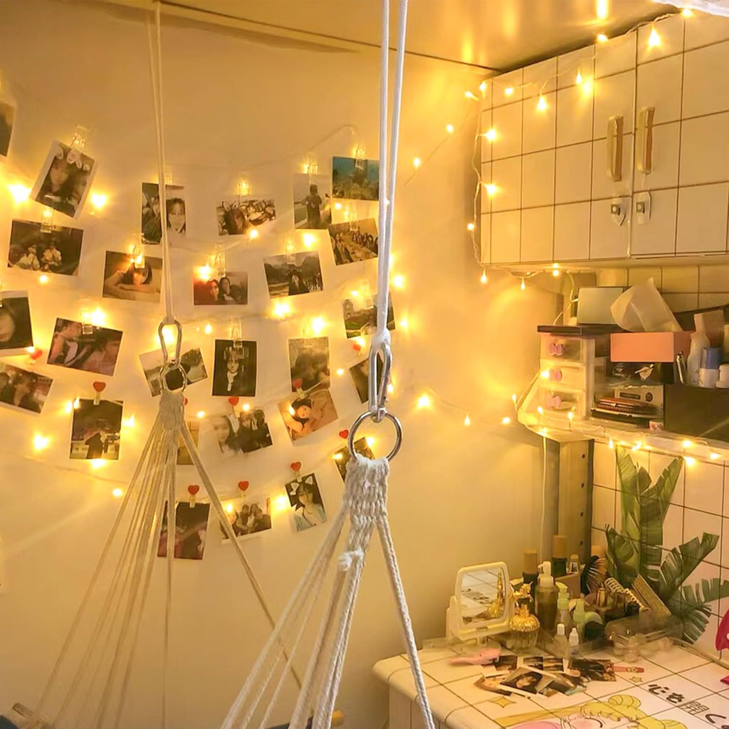 Skiennix 33FT 100 LED Fairy String Lights - Waterproof Indoor/Outdoor Decor | 8 Modes, Warm White
