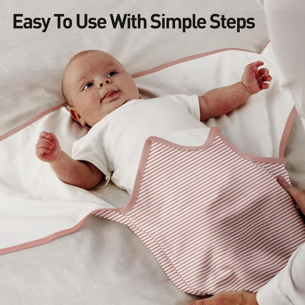Organic Baby Swaddle Sleep Sacks - 100% Cotton Soft & Snug 2-Pack for Newborns 0-3 Months