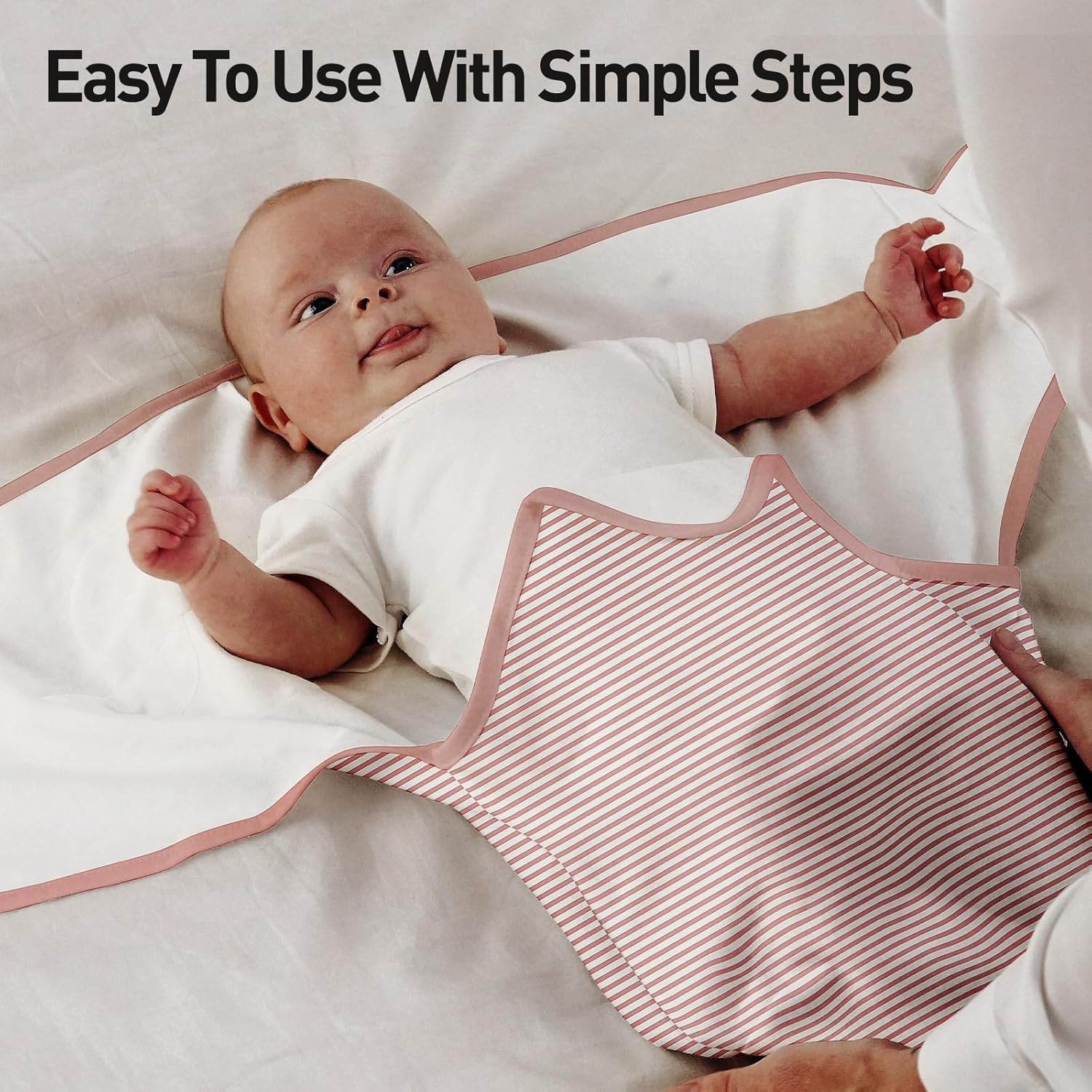 Organic Baby Swaddle Sleep Sacks - 100% Cotton Soft & Snug 2-Pack for Newborns 0-3 Months