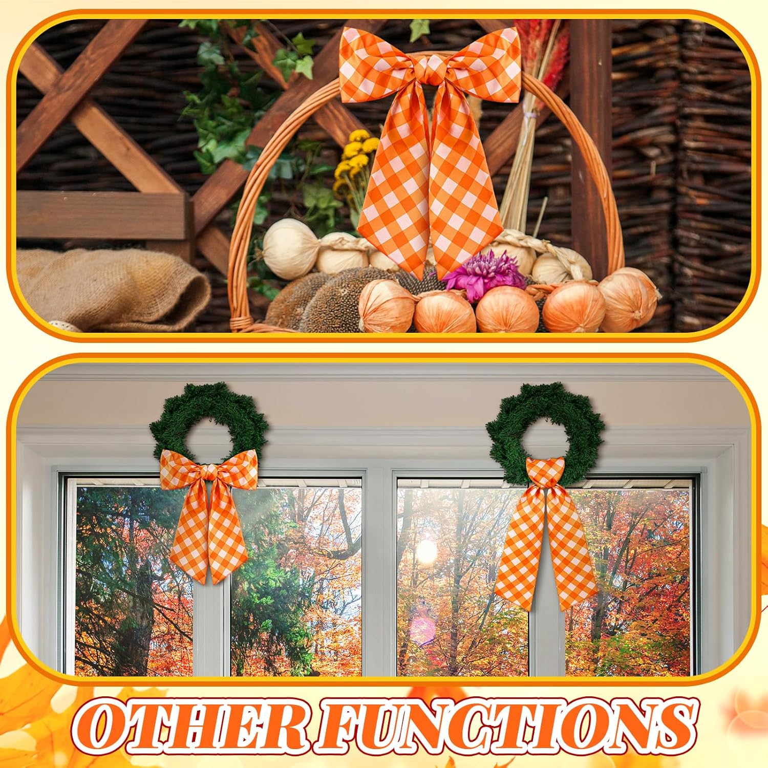 VitalCozy Wreath Sash Set - Chinoiserie Design for Easter & Spring | 4.5" W x 56" L, Indoor/Outdoor Decor