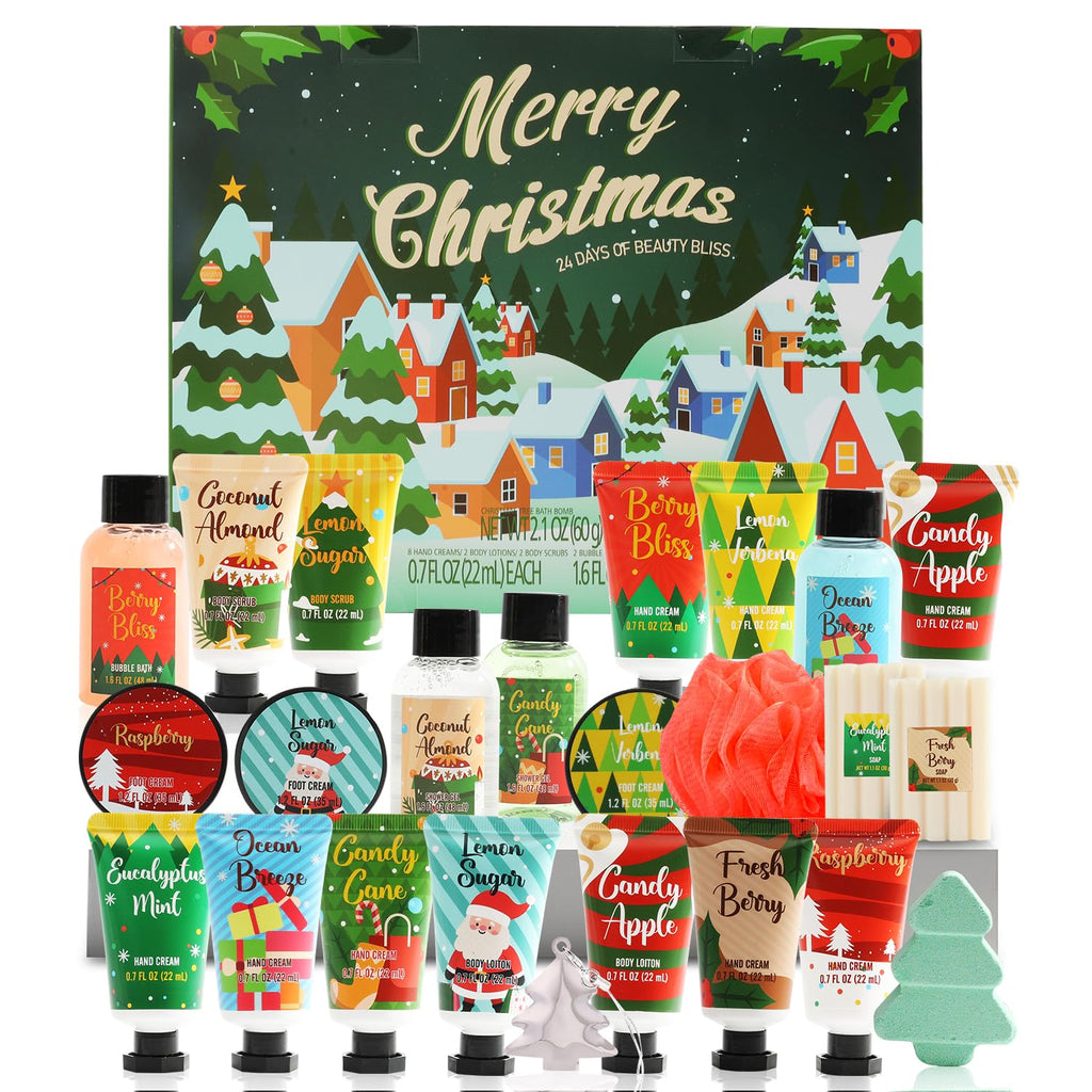 Skiennix Advent Calendar 2025 | 24 Days of Women’s Hand Cream & Spa Gifts Set - Perfect for Christmas