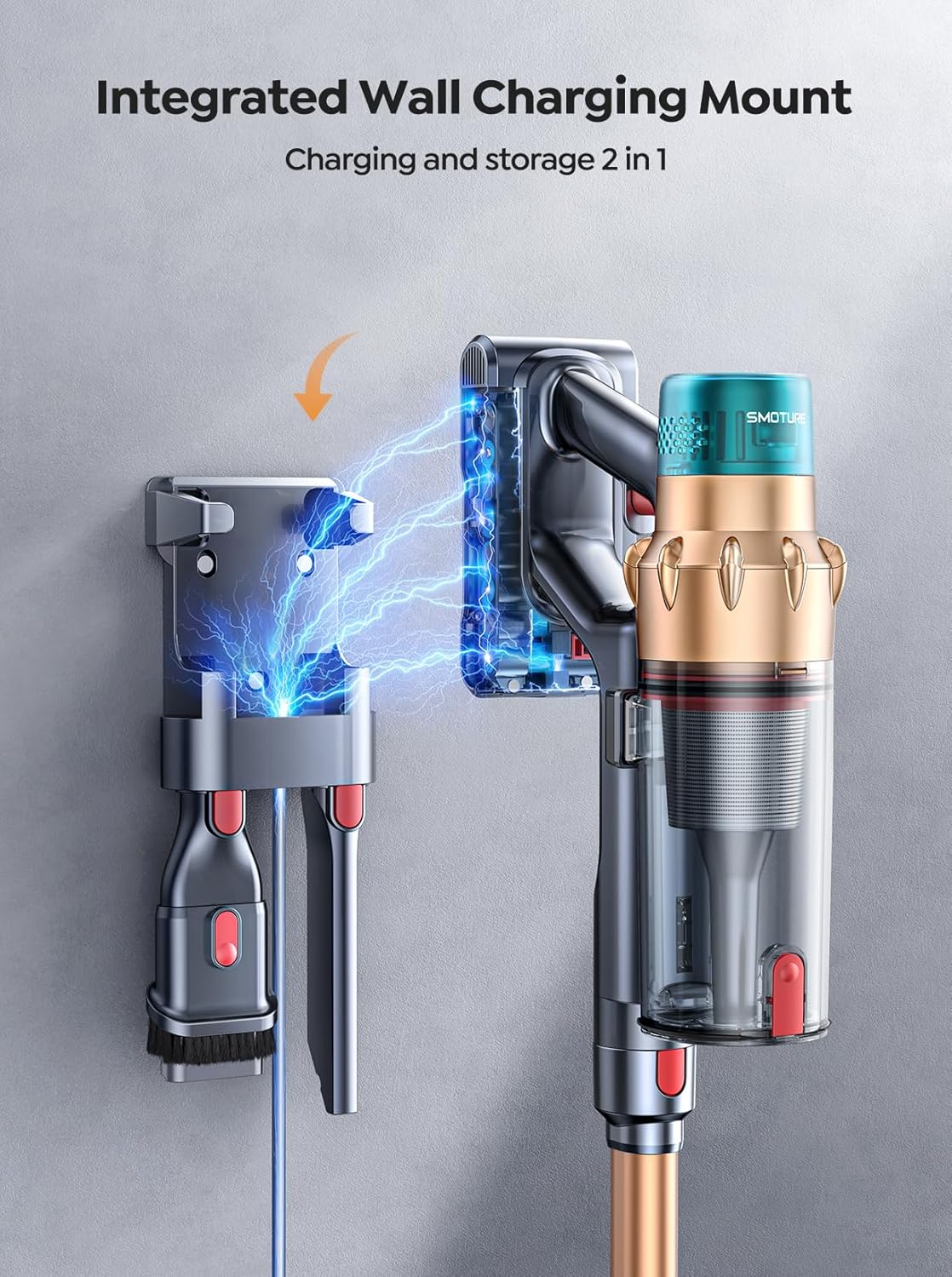 Skiennix Cordless Vacuum Cleaner - 55KPA Powerful Suction | 70 Minutes Runtime, LED Touchscreen, Pet Hair & Carpet Friendly
