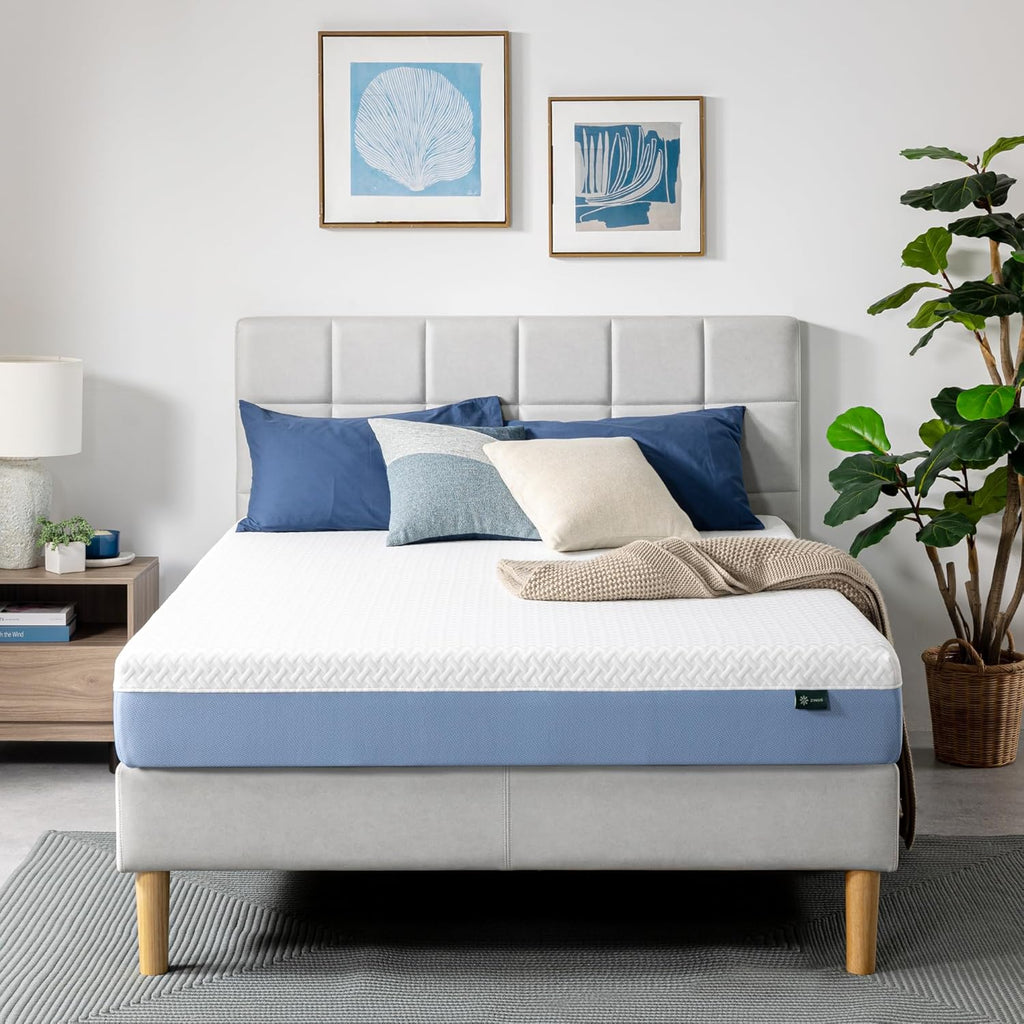 Zinus 8 Inch Queen Memory Foam Mattress - Cooling Comfort, Fiberglass-Free, Medium Feel, Safe Materials
