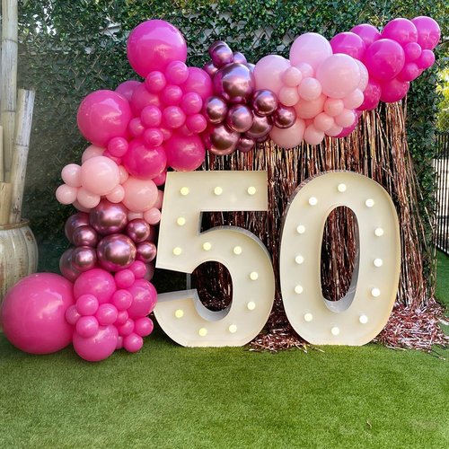 PTGOLUO Pink Balloons Garland Arch Kit 170pcs, Hot Pink Metallic Pink Shades of Pink Valentine's Day Balloons for Birthday Wedding Princess Theme Engagements Baby Shower Party Decorations