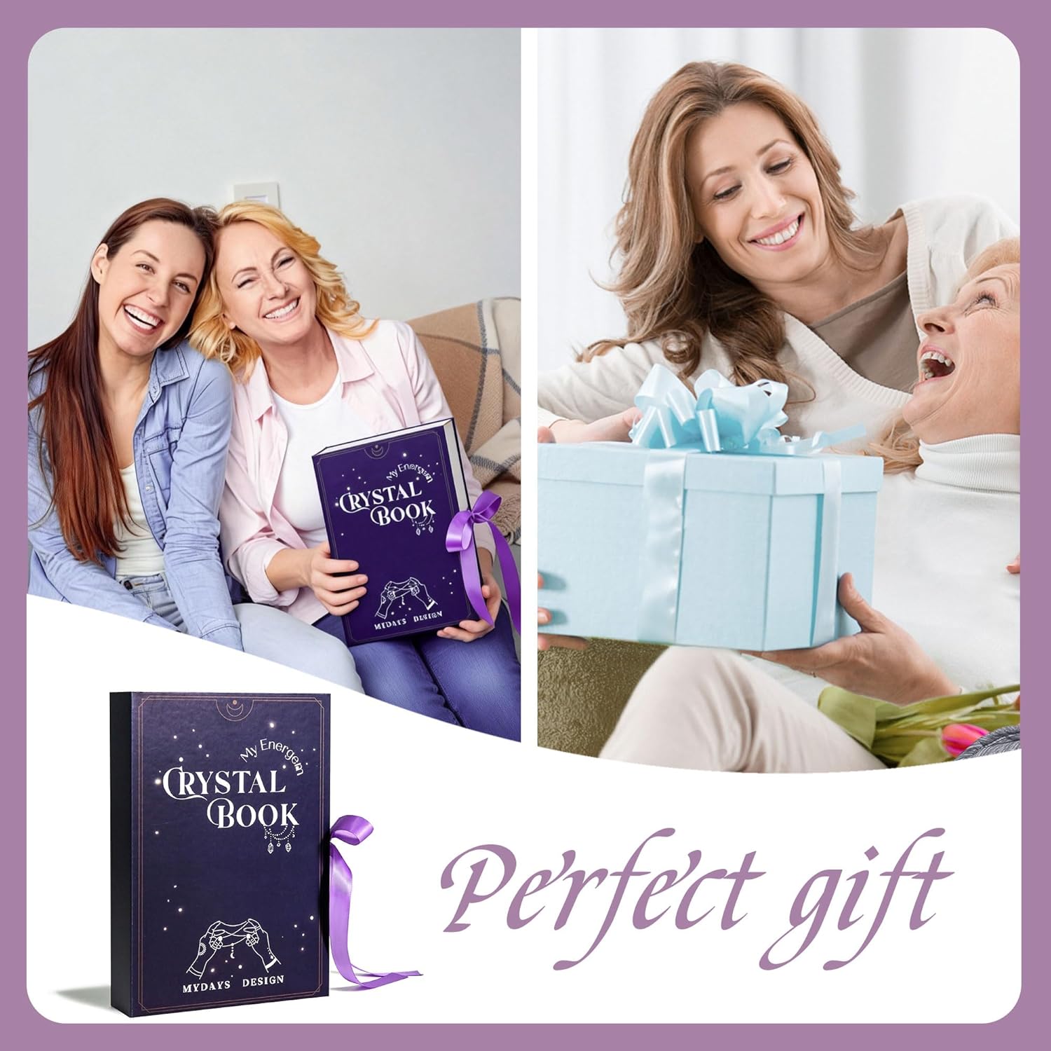 MYDAYS&DESIGN 2026 Crystal Advent Calendar - 12 Days of Zodiac Healing Crystals & Gemstones Gift Box for Women, Teens & Girls
