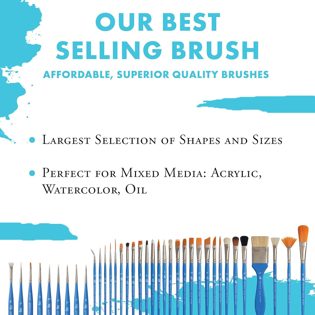 Princeton Select Artiste 3750 Paint Brush - Versatile Liner for Acrylic, Watercolor & Oil - Size 0