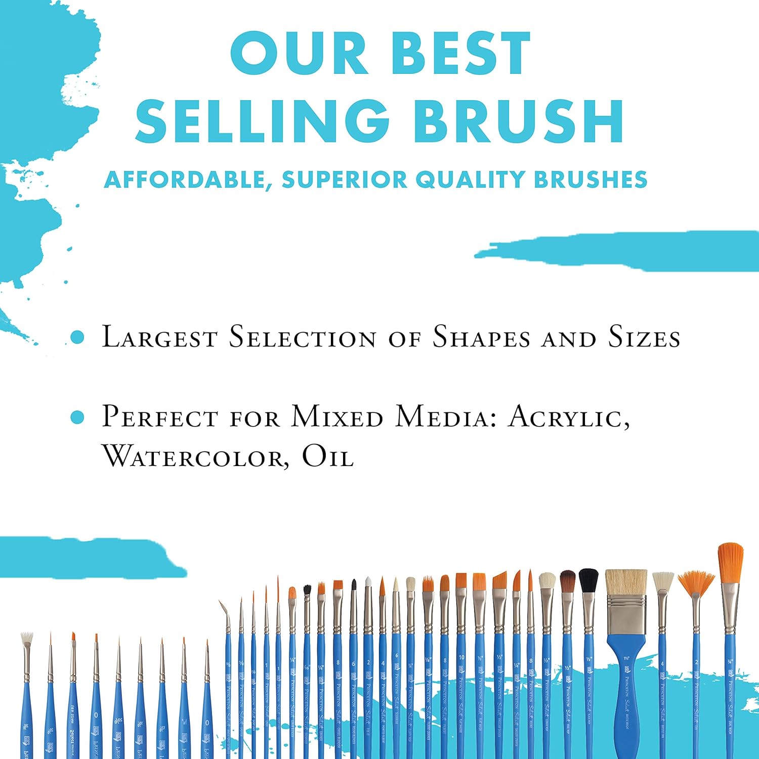 Princeton Select Artiste 3750 Paint Brush - Versatile Liner for Acrylic, Watercolor & Oil - Size 0