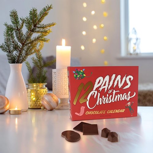 Astor Chocolate Advent Calendar - 12 Days of Fun Holiday Countdown with Milk Truffles & Dark Mint Chocolates | Perfect Gag Gift for Adults