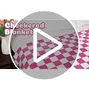 LOKOZ Pink Checkered Fleece Throw Blanket, Soft Fuzzy Lattice, 40"x50"