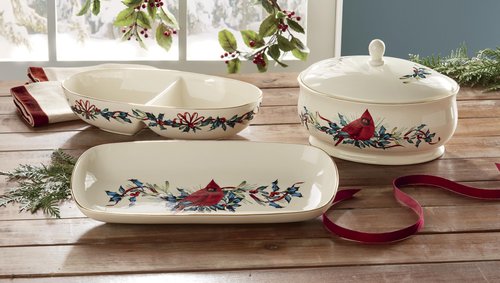 Lenox 870601 Winter Greetings Covered Dish, Christmas & Holiday Hosting