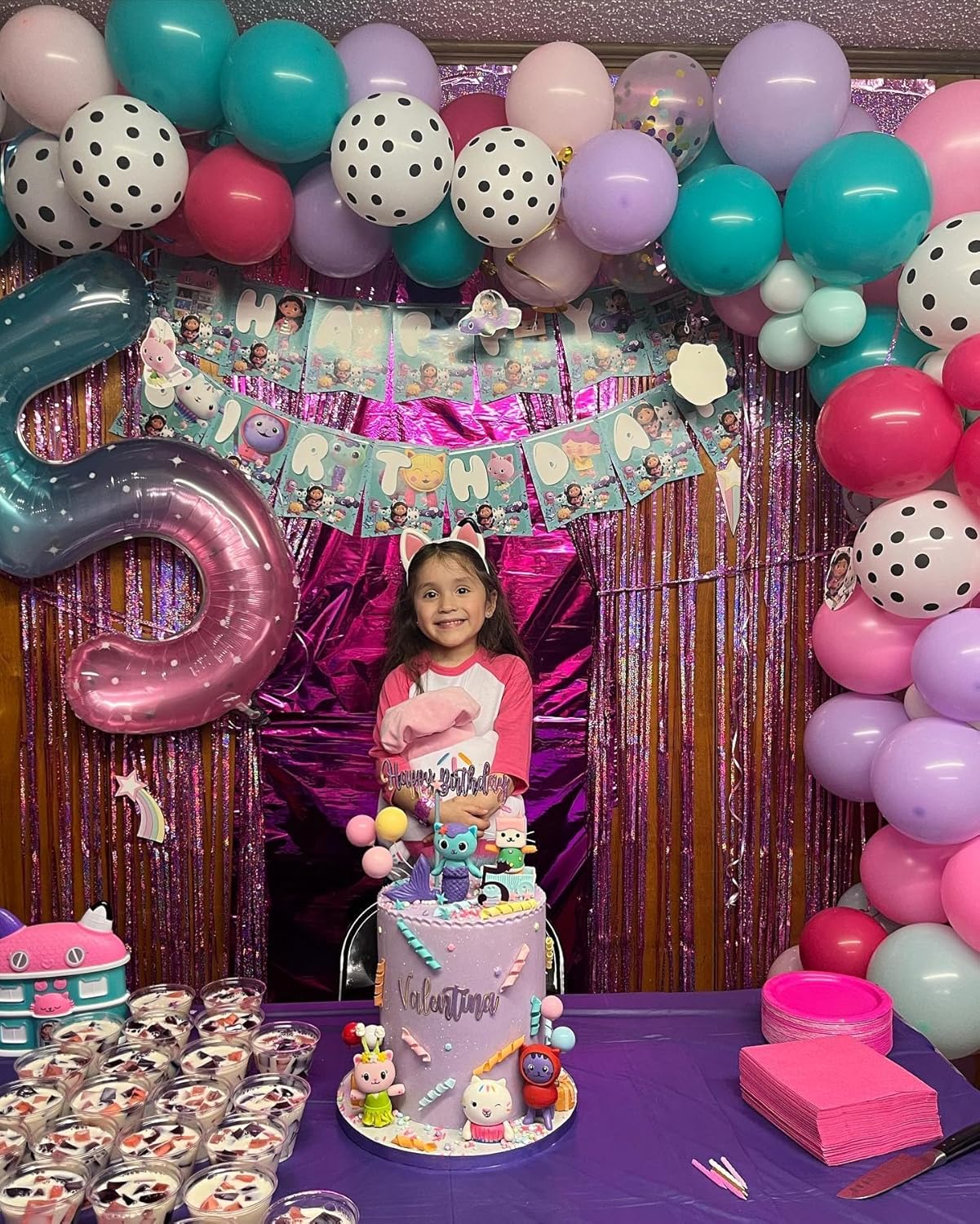 Starry Sky Number 4 Balloon - 40 Inch Large Birthday Decoration for Girls' 4th Party
