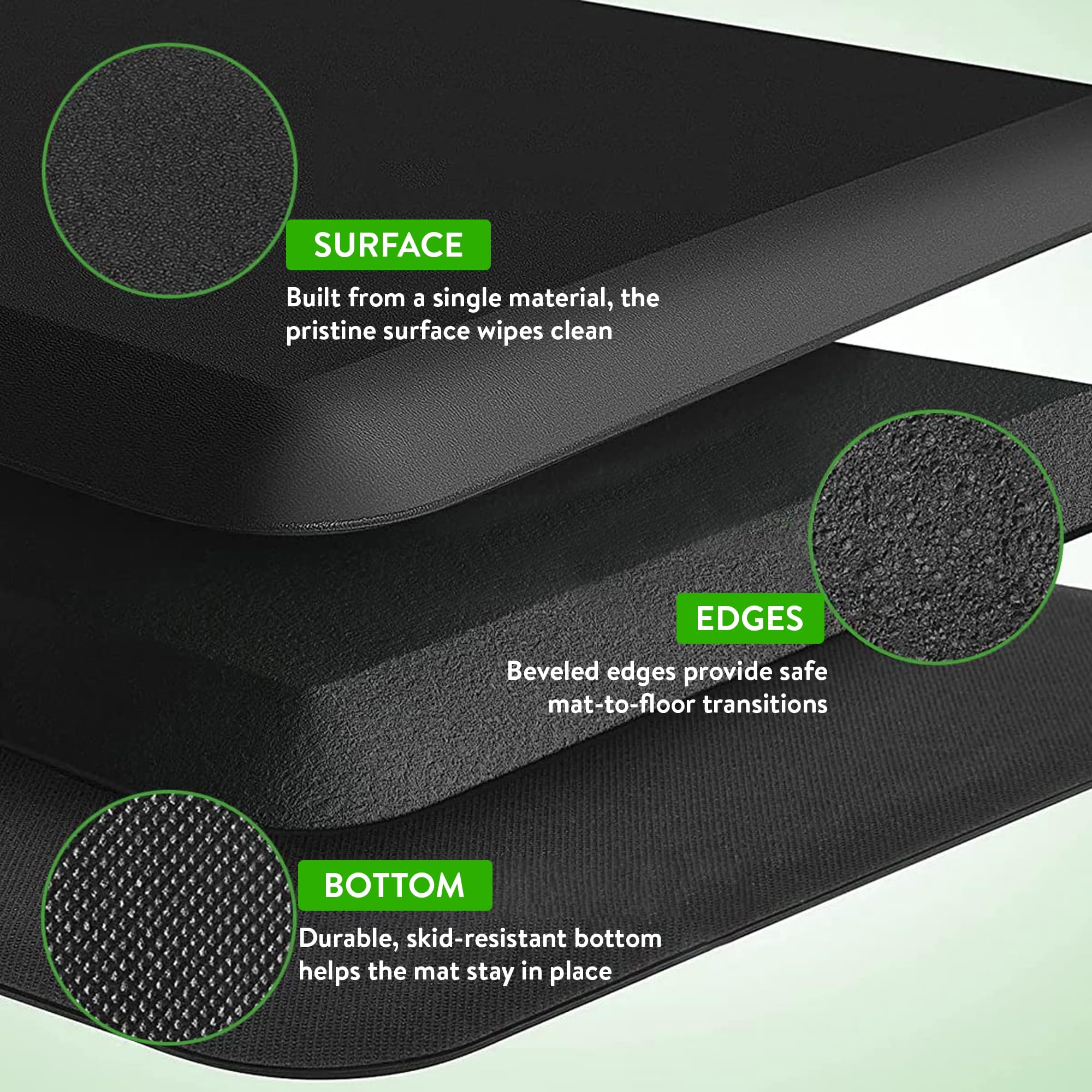 Anti Fatigue Mat Standing Desk 20x34, Non-Slip Standing Mat for Kitchen Floor, Home and Office, Thick Ergonomic Supportive All Day Padded Foam Rugs