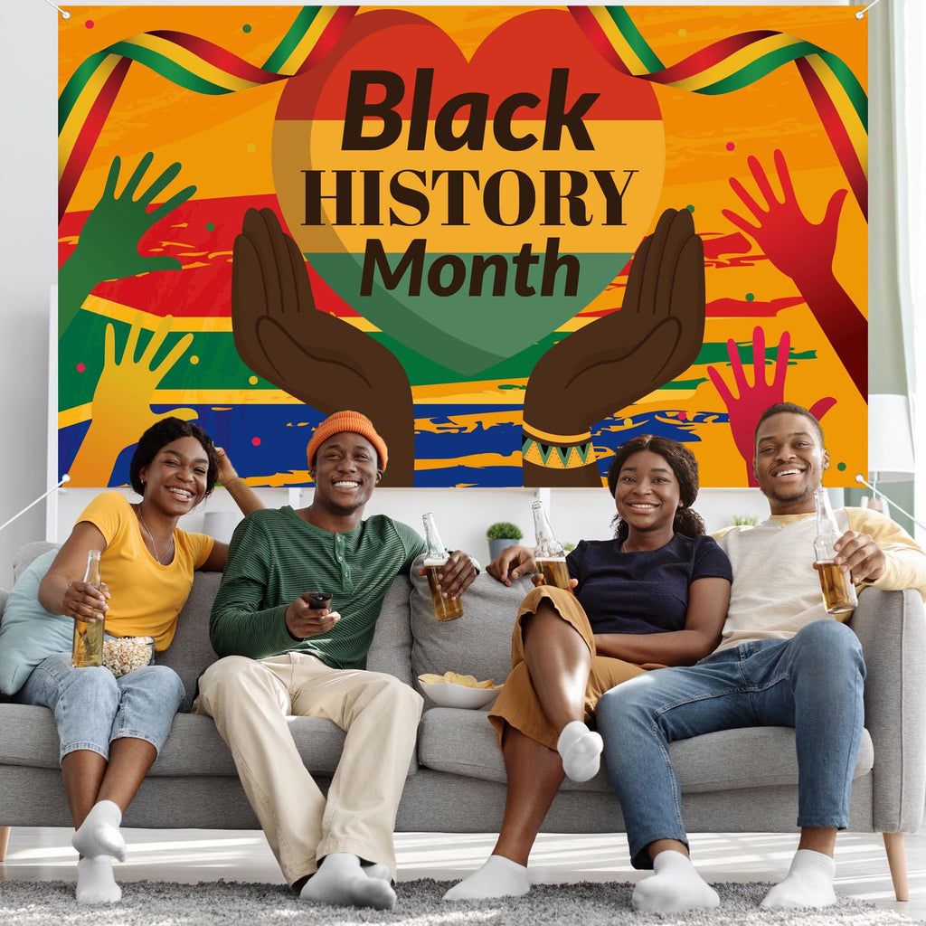 Black History Month Backdrop African American Black History Month Wall Posters Hanging Banner Black History Month Decorations Party Supplies