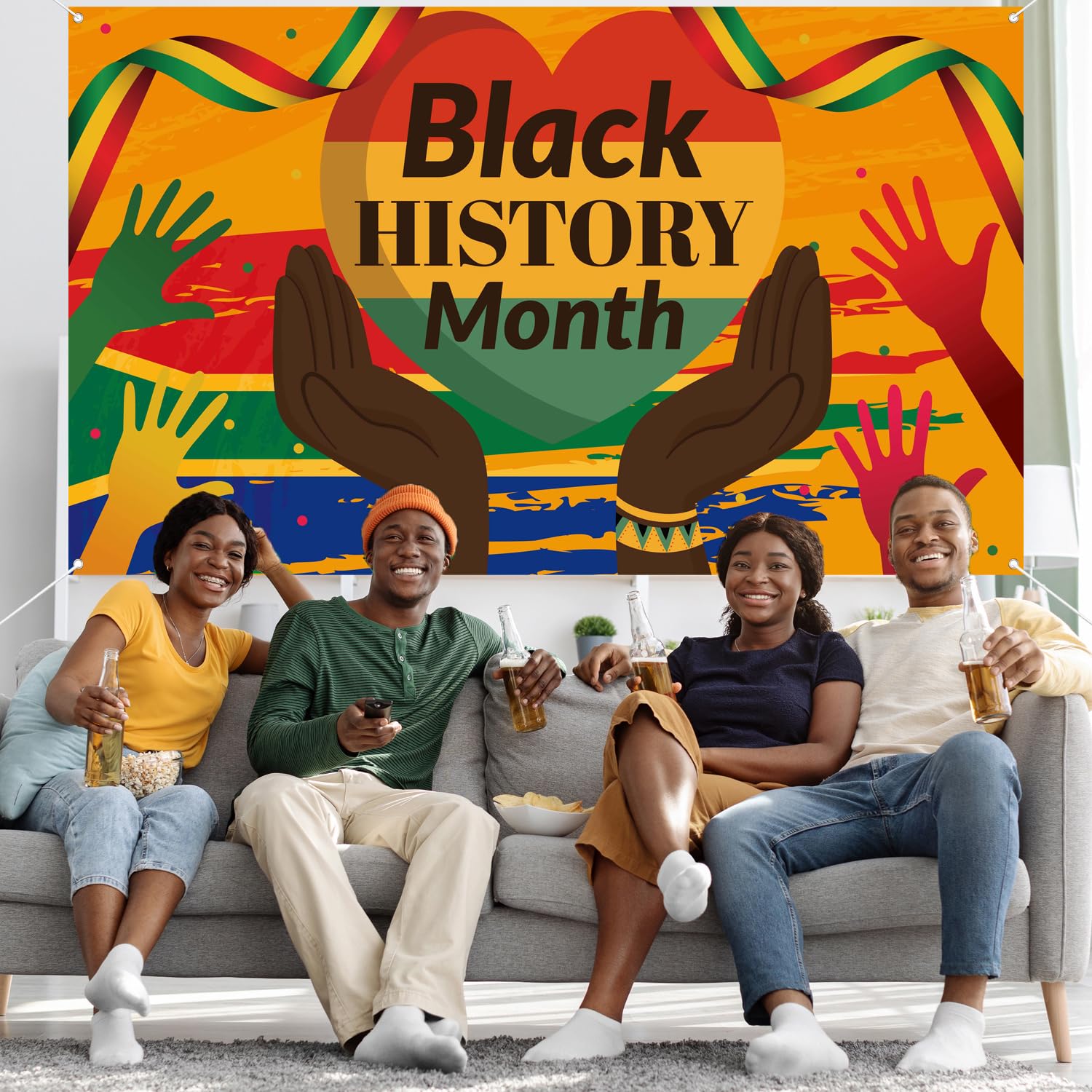 Black History Month Backdrop African American Black History Month Wall Posters Hanging Banner Black History Month Decorations Party Supplies