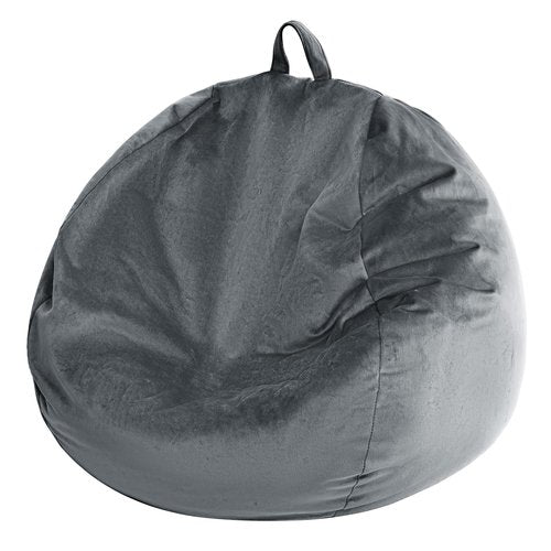 ILPEOD Stuffed Animal Storage Bean Bag Chair Cover Only(No Filling) - Soft and Durable Washable Cover - Drip Oversized Lounge Chair Slipcover for Kids, Adults, Teens - 2.5FT Charcoal
