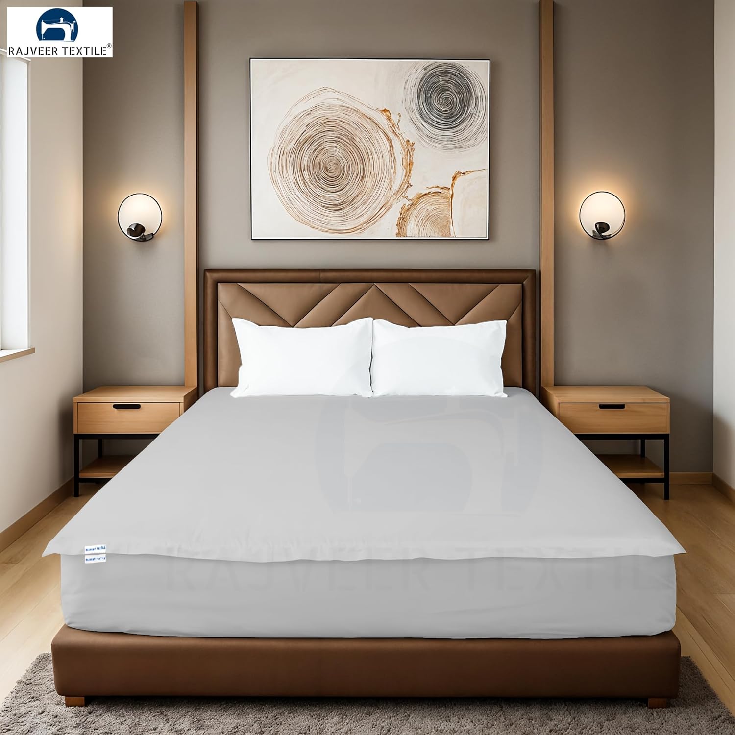 Zip On Fitted Sheet - Soft 600 TC Cotton | Easy Change Design, 18” Deep Pocket - Light Grey Queen Size