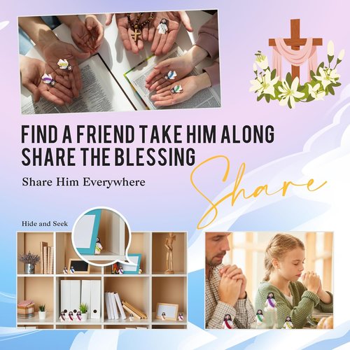 Little Jesus Figures by [Brand Name] - 200Pcs Religious Action Figurines | Perfect Easter Egg Stuffers