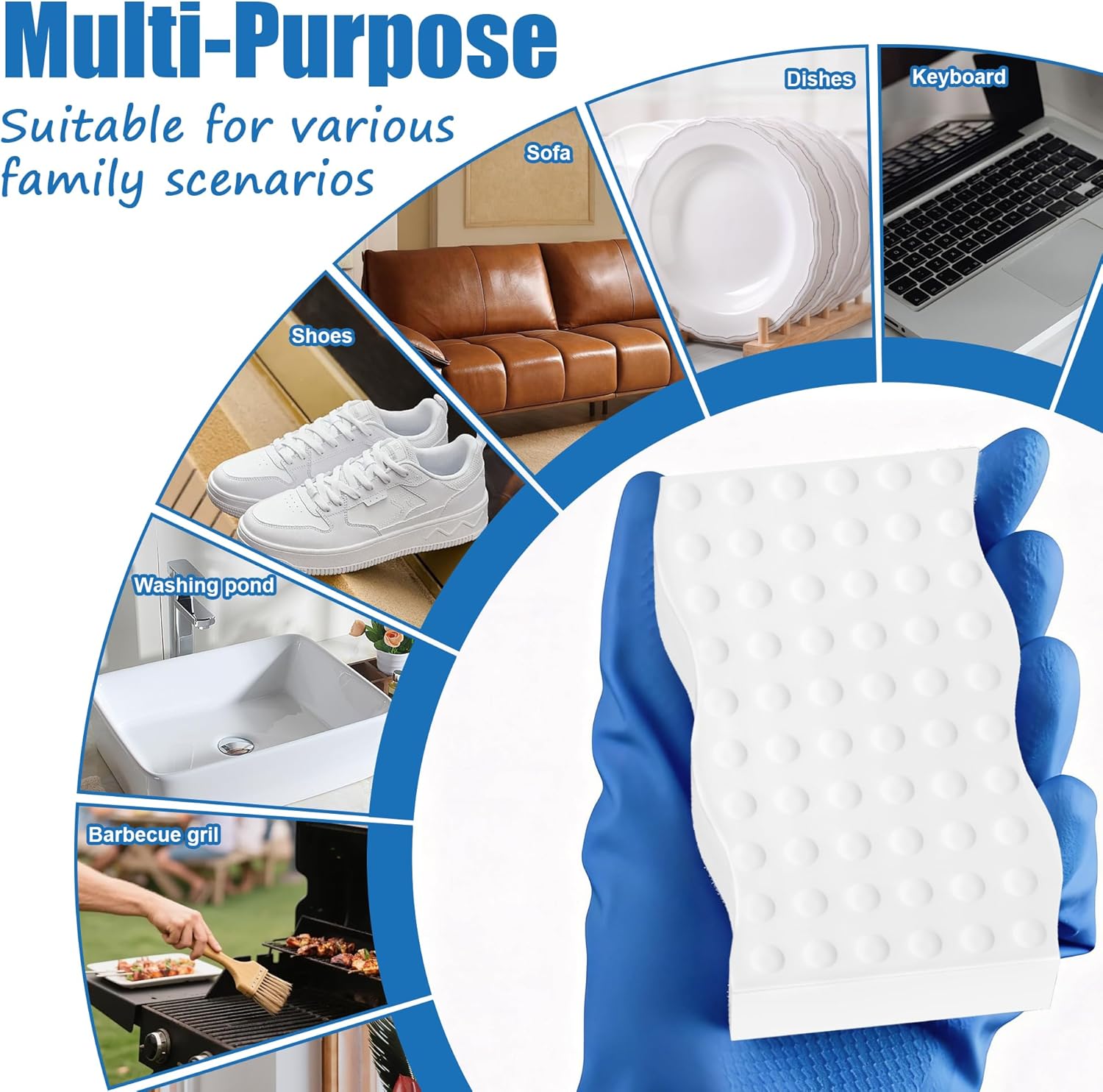 Skiennix Magic Cleaning Sponges - 2X Density Melamine Erasers for Home & Kitchen | 20 Pack