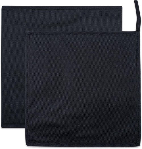 DII Storage Bin Set - Collapsible Non-Woven Organizer Cubes, Black, Small 11x11x11 Inches, 2 Count