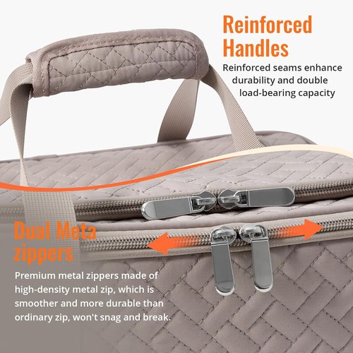 Insulated Casserole Carrier by [Brand Name] - Portable Hot/Cold Food Holder | Fits 9" x 13" Dish (Grey)