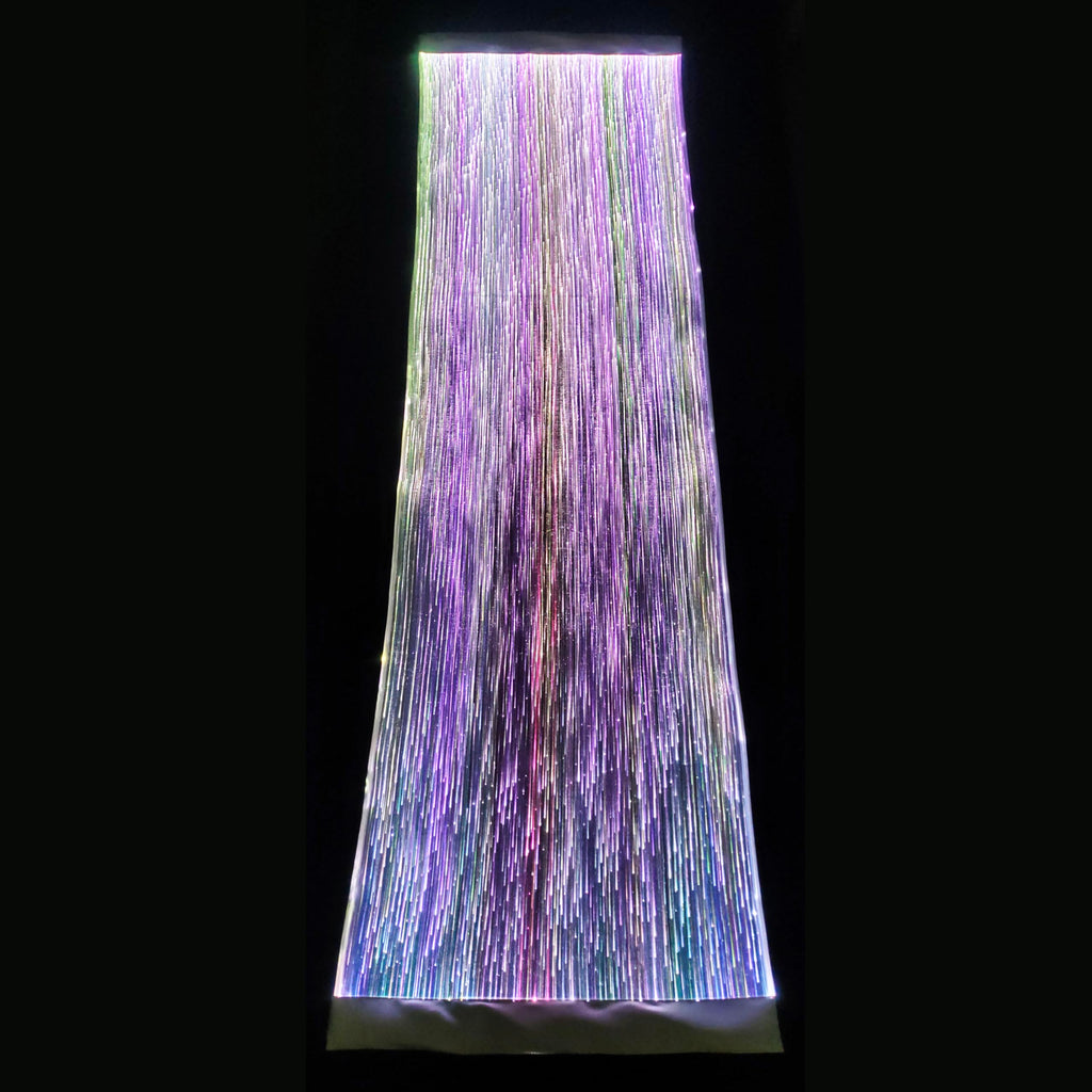 LED Light Up Coffee Table Runner - Fiber Optic Fabric Table Cloth Cover for Party Wedding Halloween Christmas (Black Fabric)
