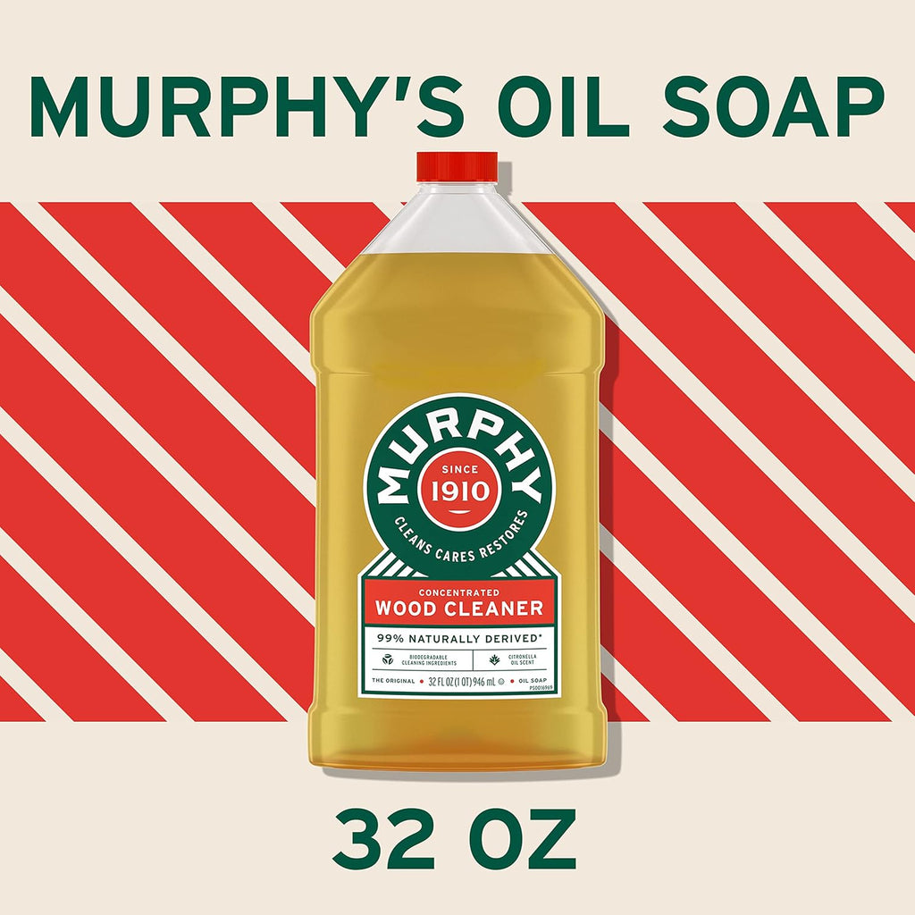 Murphy Oil Soap | Concentrated Wood Cleaner - No-Rinse Formula with Citronella Oil Scent | 32 fl oz (3 Pack)
