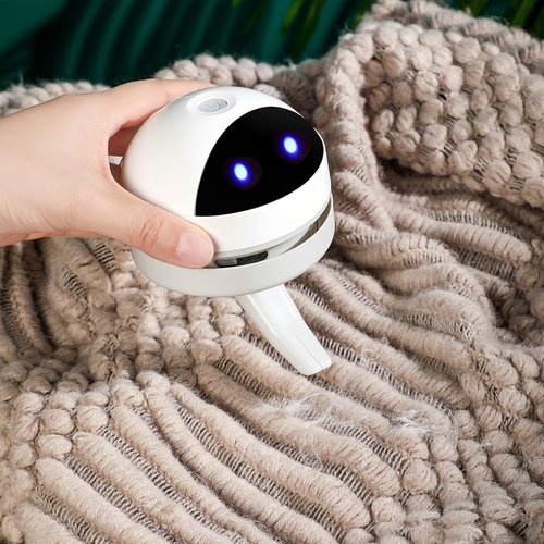 Ryaacphi Desktop Vacuum Cleaner Mini,Cordless & Portable,Dust & Crumb Sweeper,Cute Cartoon Robot,USB,Easy to Remove Dust/Hair/Pet Hair/Crumbs on Desktop/Table/Keyboard/Sofa and etc,Lightweight Design
